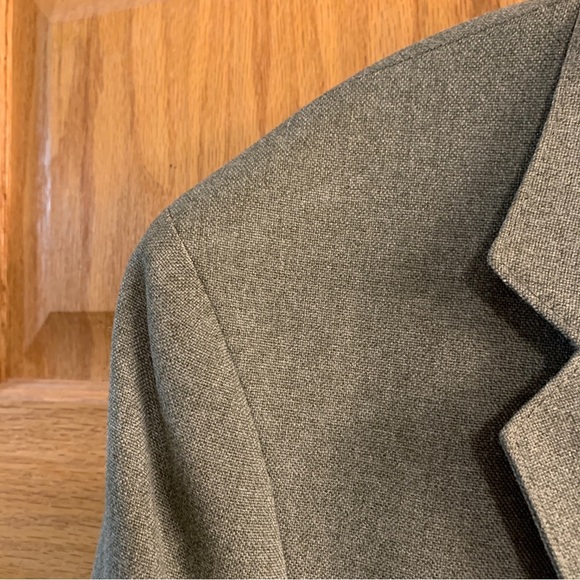 Vintage Levis Sports Coat Mens 40R Gray Blazer Action Suit Wrinkle Free Western - Picture 4 of 7